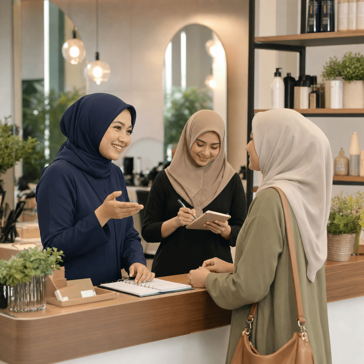 Merchant managing appointment bookings