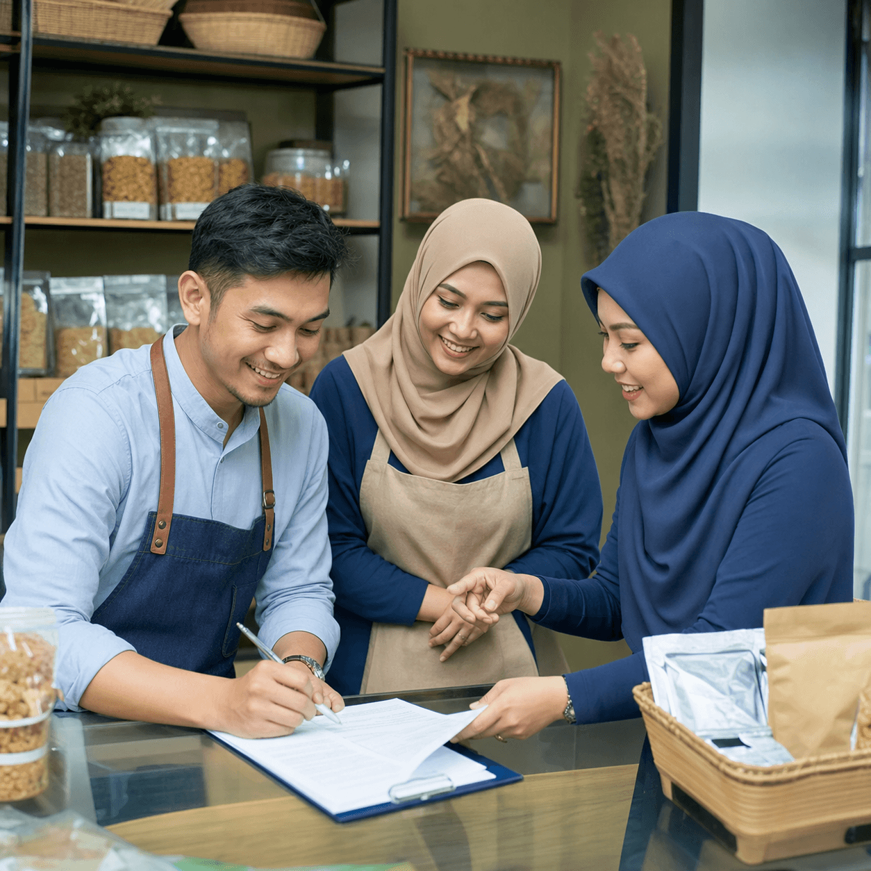 Merchant completing digital onboarding